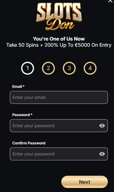 SoltsDon registratieformulier